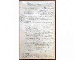 Original Handwritten Lyrics to the 1956 Elvis Presley Hit Song Heartbreak Hotel will be Auctioned November 19th-20th