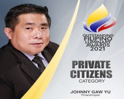 The GOV, Johnny Gaw Yu Wins Outstanding Filipino Luminary Award 2021