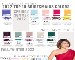 Pia Gladys Peréy Names Top 10 Colors of the Year for Bridesmaids